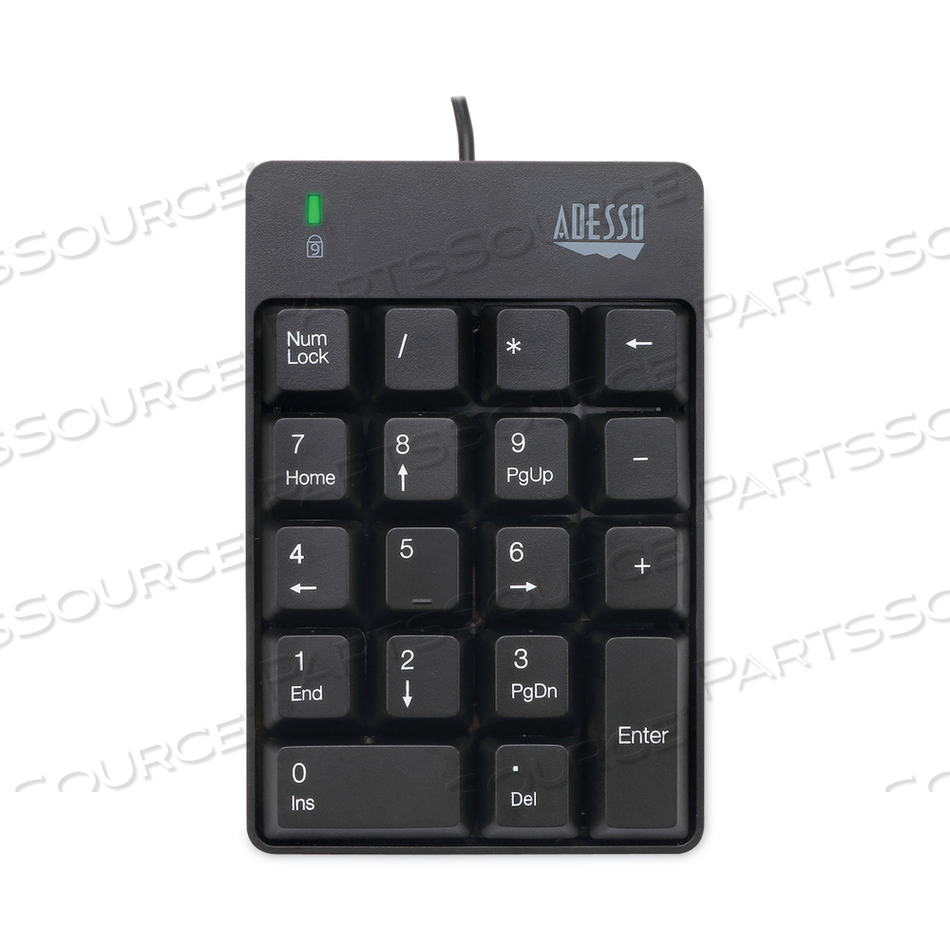 SPILL-RESISTANT 18-KEY NUMERIC KEYPAD, BLACK by Adesso, Inc.