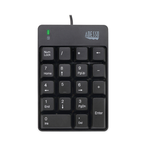 SPILL-RESISTANT 18-KEY NUMERIC KEYPAD, BLACK by Adesso, Inc.