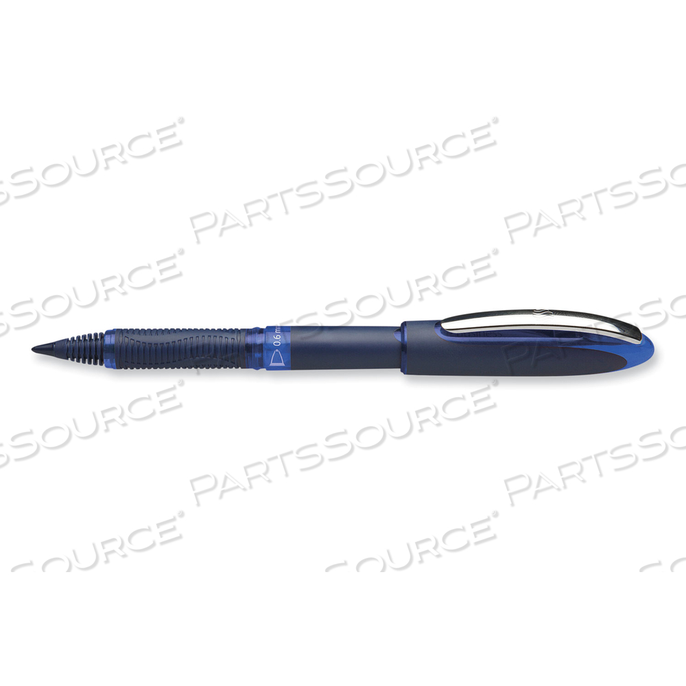 ONE BUSINESS ROLLER BALL PEN, STICK, FINE 0.6 MM, BLUE INK, BLUE BARREL, 10/BOX 