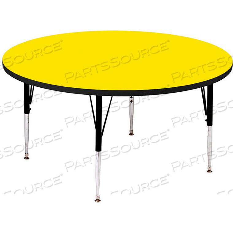 ACTIVITY TABLES, 48"L X 48"W, STANDARD HEIGHT, ROUND - YELLOW 