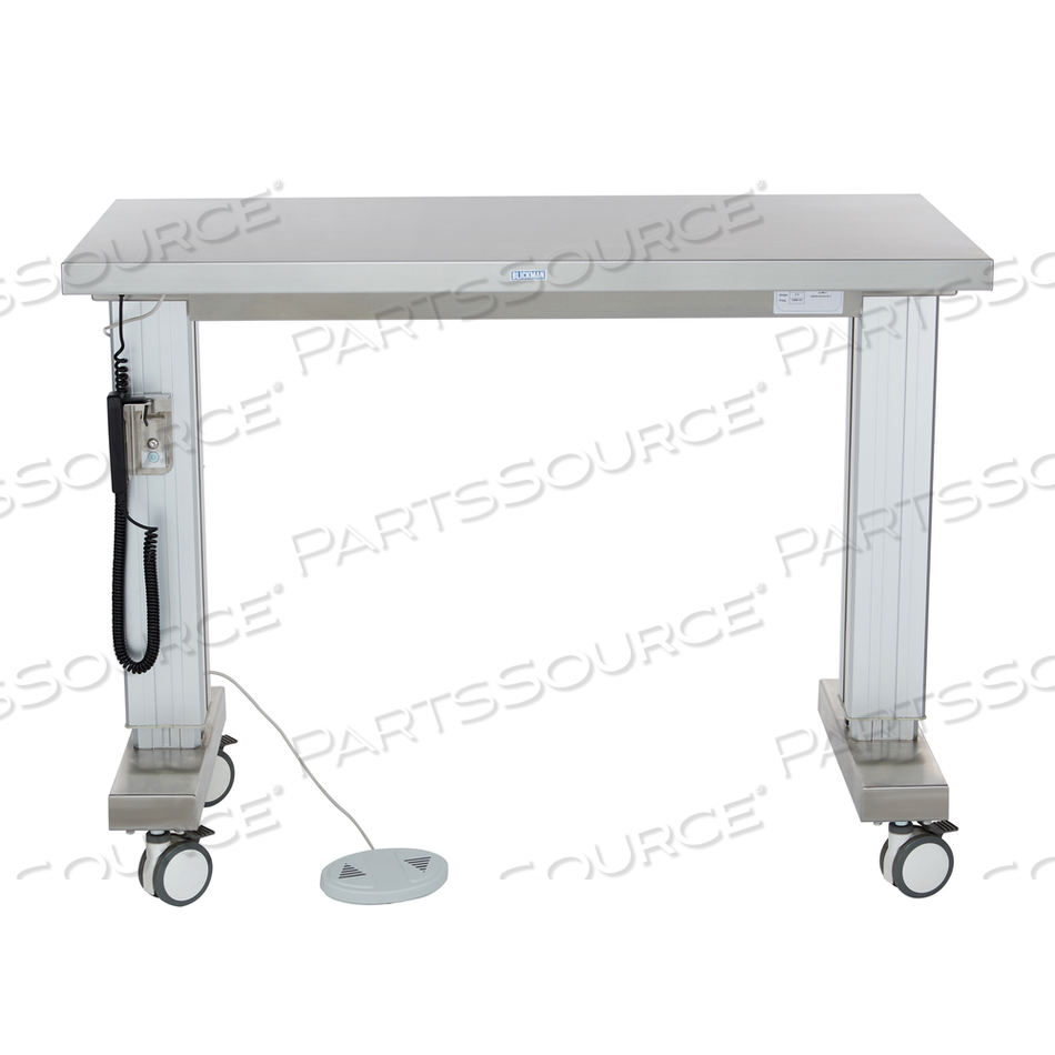 MOTORIZED INSTRUMENT TABLE ADJ HT 50 1/2"W X (36 - 56)"H X 24"D ON 4" CASTERS W/BRAKES by Blickman MOTORIZED INSTRUMENT TABLE ADJ HT 50 1/2"W X (36 - 56)"H X 24"D ON 4" CASTERS W/BRAKES by Blickman