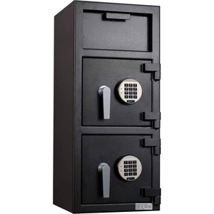 NARROW BODY DUAL DOOR DEPOSITORY SAFE WITH ELECTRONIC LOCK 14" X 14" X 32" GRAY by Protex Safe Co. LLC