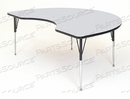 HIGH PRESSURE KIDNEY TABLE 48X72 GRAY 