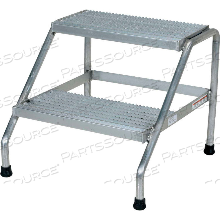 ALUMINUM STEP STAND - 2 STEP - WELDED by Vestil Manufacturing Corp. ALUMINUM STEP STAND - 2 STEP - WELDED by Vestil Manufacturing Corp.