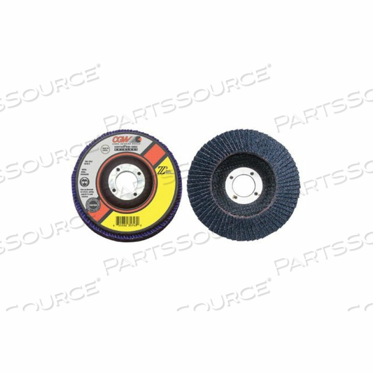 ABRASIVE FLAP DISC 4-1/2" X 5/8 - 11" 36 GRIT ZIRCONIA 