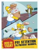 SAFETYPOSTER.COM S1178 Simpsons Safety Poster,No Horseplay,ENG 