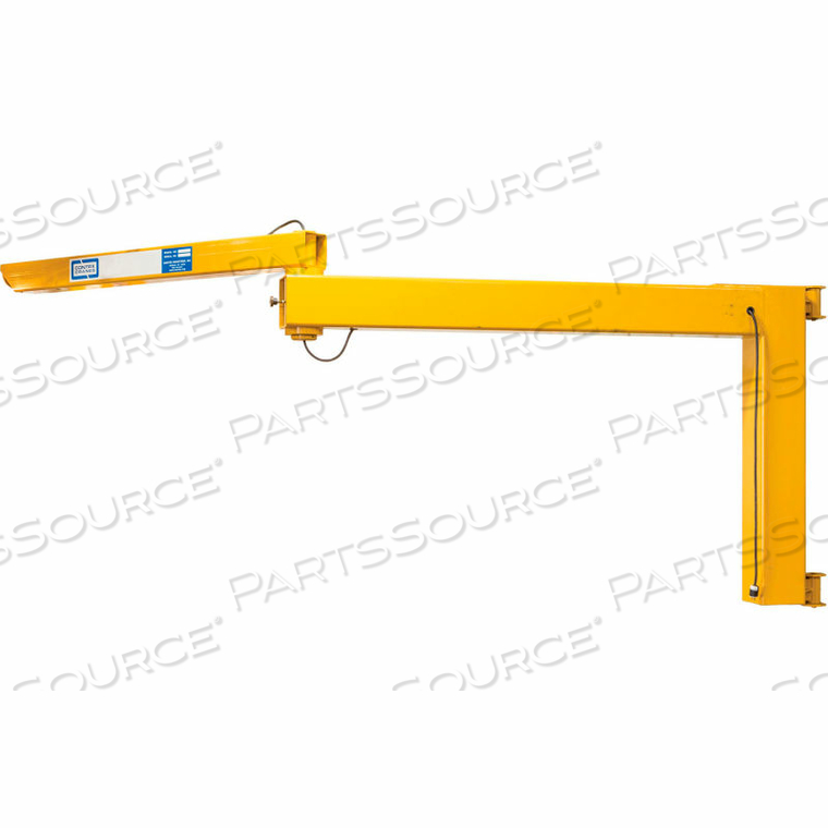 MEDIUM-DUTY WALL-MOUNT ARTICULATING JIB CRANE, 250 LB. CAP., 8' SPAN 