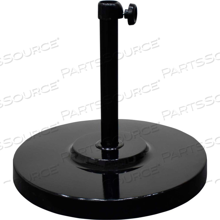 CALIFORNIA UMBRELLA 50 LBS UMBRELLA BASE - STEEL COVERED CONCRETE - BLACK by March Products Inc