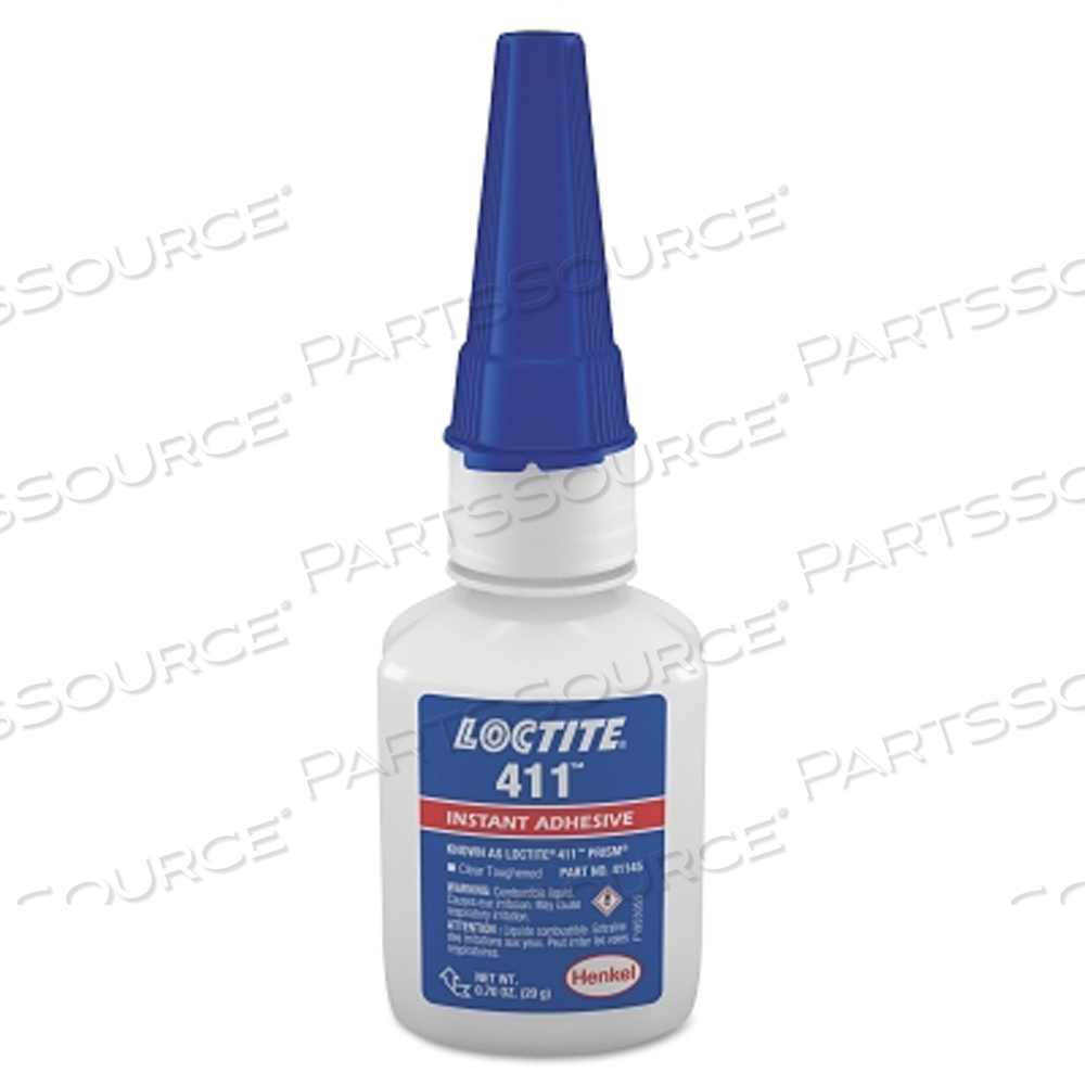 411 INSTANT ADHESIVE, 20 G, BOTTLE, CLEAR by Loctite Brand