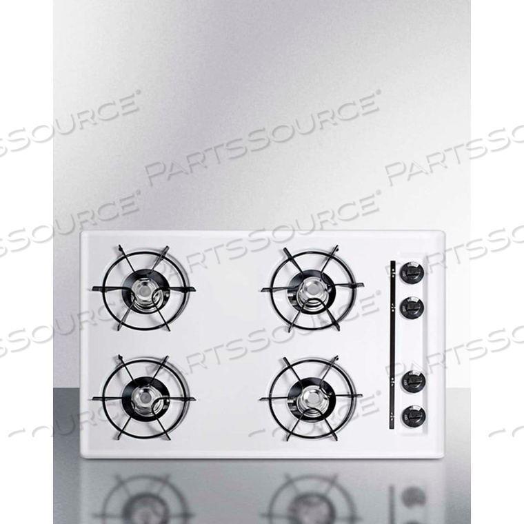 COOKTOP, ELECTRIC, 4 BURNERS, BATTERY START, WHITE, 20" X 30" X 3-3/4" by Summit Appliance (Div. of Felix Storch, Inc.) COOKTOP, ELECTRIC, 4 BURNERS, BATTERY START, WHITE, 20" X 30" X 3-3/4" by Summit Appliance (Div. of Felix Storch, Inc.)