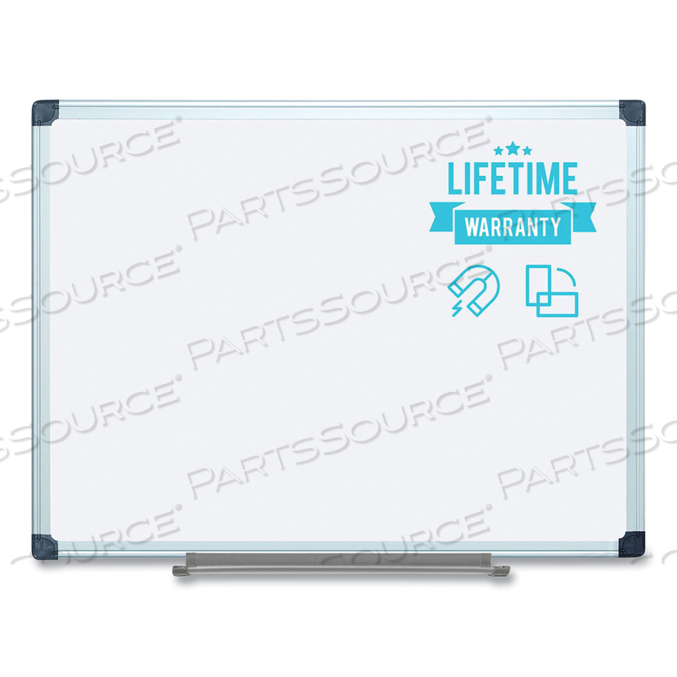PORCELAIN VALUE DRY ERASE BOARD, 36 X 48, WHITE, ALUMINUM FRAME by MasterVision PORCELAIN VALUE DRY ERASE BOARD, 36 X 48, WHITE, ALUMINUM FRAME by MasterVision