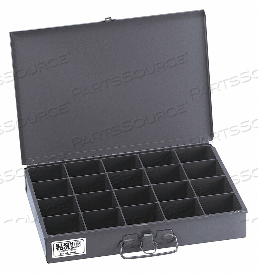 MID-SIZE PARTS-STORAGE BOX, 20-COMPARTMENT by Klein Tools