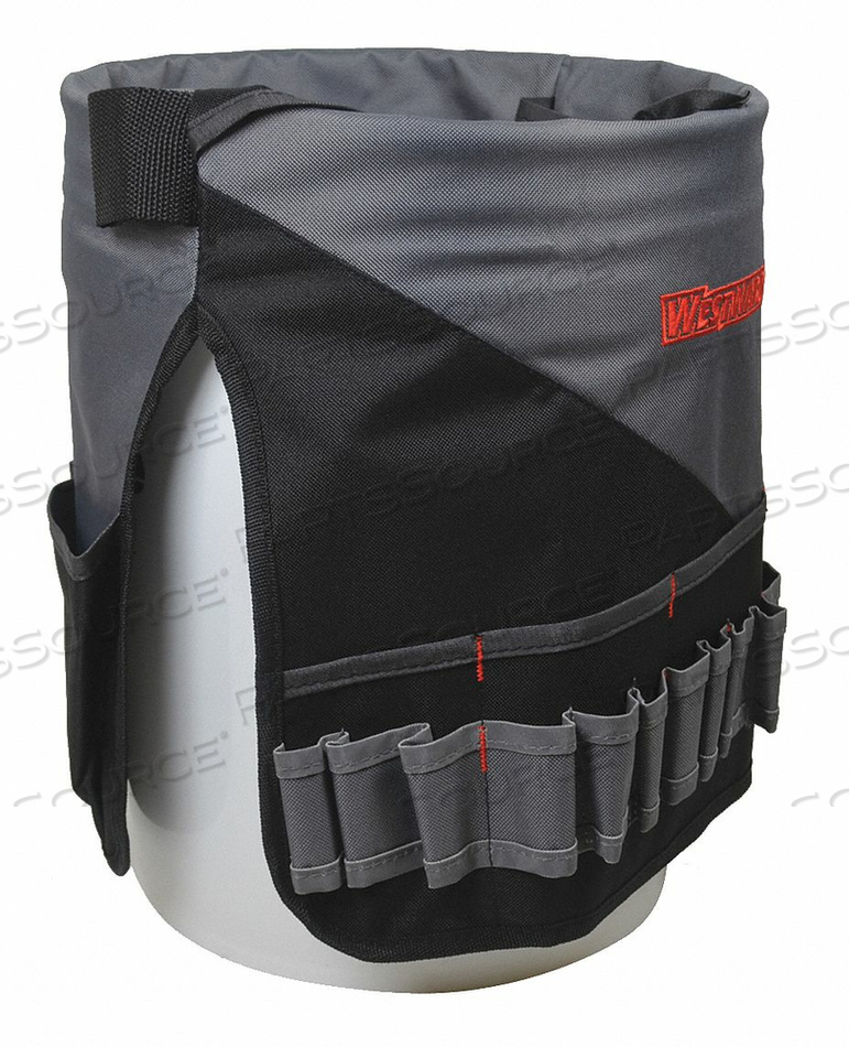 BUCKET TOOL ORGANIZER 30 POCKETS BLK/GRY by Westward BUCKET TOOL ORGANIZER 30 POCKETS BLK/GRY by Westward