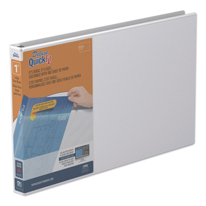 QUICKFIT LEDGER D-RING VIEW BINDER, 3 RINGS, 1" CAPACITY, 11 X 17, WHITE by Stride