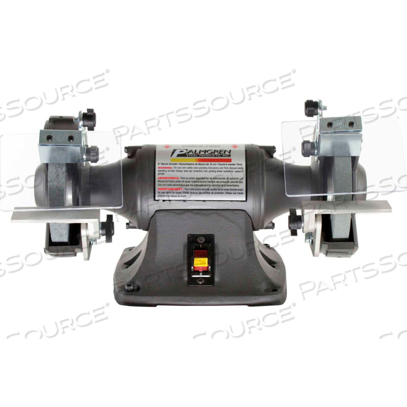 PALMGREN BENCH GRINDER, 6" WHEEL DIA, 1/3HP, 115/230V by C.H. Hanson PALMGREN BENCH GRINDER, 6" WHEEL DIA, 1/3HP, 115/230V by C.H. Hanson