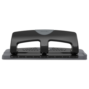 20-SHEET SMARTTOUCH THREE-HOLE PUNCH, 9/32" HOLES, BLACK/GRAY by Swingline GBC