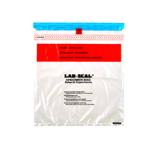 15" X 17" 1.8 MIL LAB SEAL® TAMPER-EVIDENT SPECIMEN BAGS W/ REMOVABLE BIOHAZARD SYMBOL, 500/CS by LK Packaging