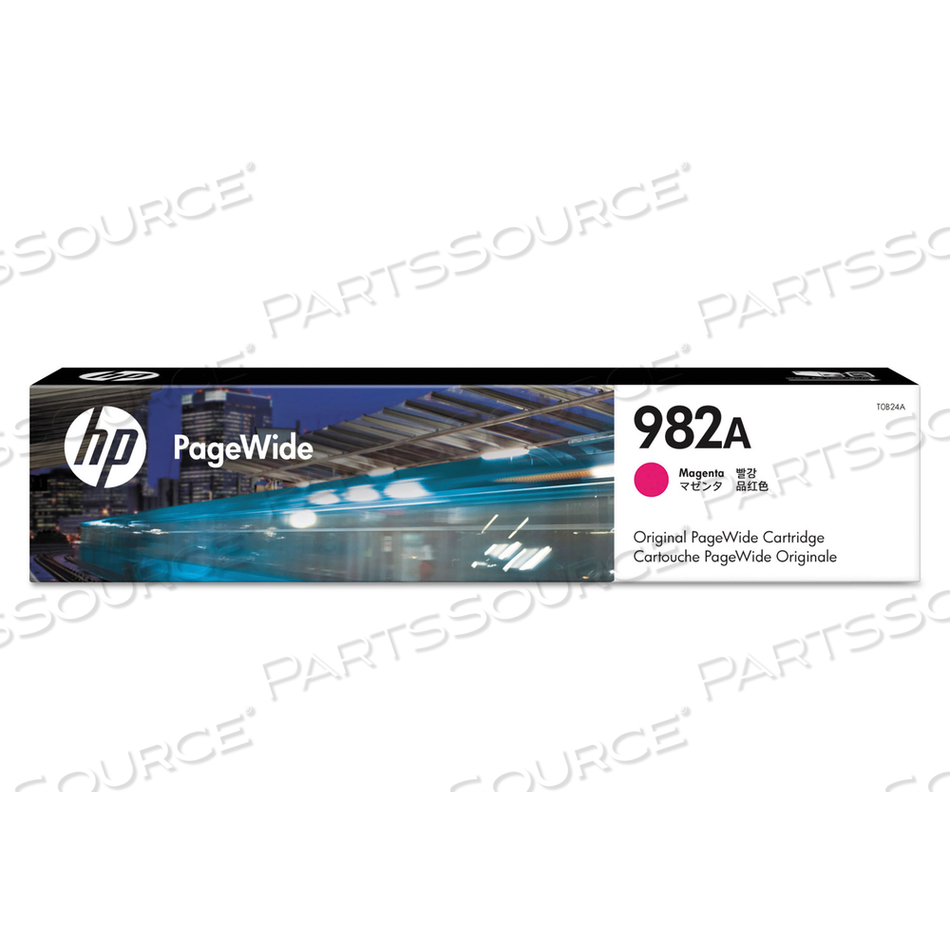 HP 982A, (T0B24A) MAGENTA ORIGINAL PAGEWIDE CARTRIDGE by HP (Hewlett-Packard)