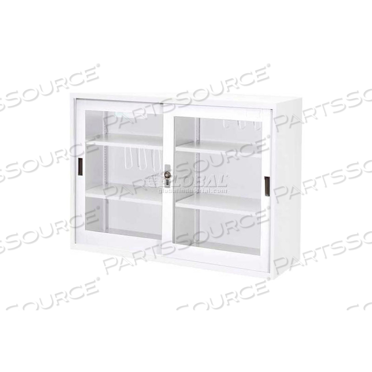 SHUTER CLEAR VIEW CABINET DU-118G - GLASS DOOR W/DIGITAL LOCK, 46-1/2"W X 15-3/4"D X 34-5/8"H, WHITE by LDS Industries LLC SHUTER CLEAR VIEW CABINET DU-118G - GLASS DOOR W/DIGITAL LOCK, 46-1/2"W X 15-3/4"D X 34-5/8"H, WHITE by LDS Industries LLC