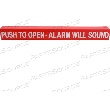 WRAP, PUSH PAD, PUSH TO OPEN, RED by Detex