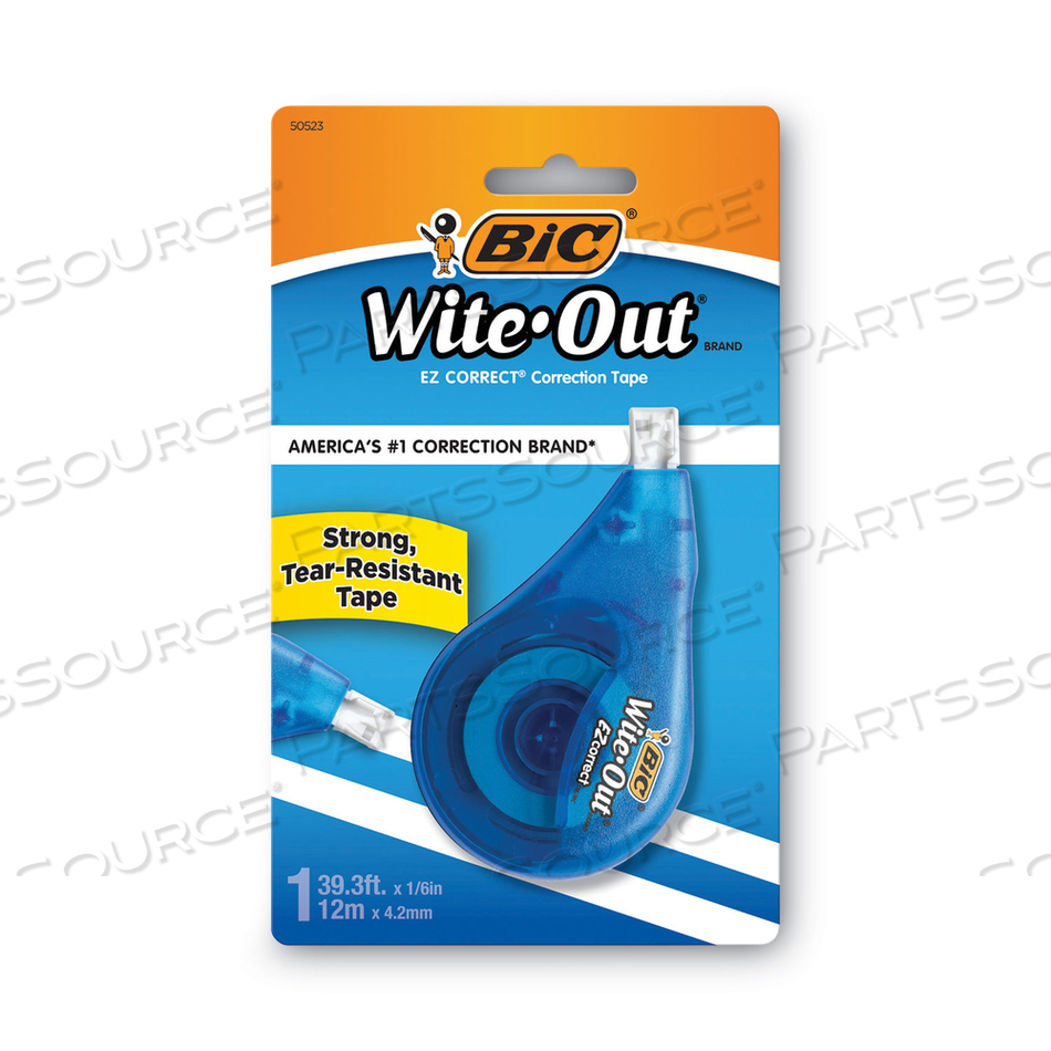 WITE-OUT EZ CORRECT CORRECTION TAPE, 1/6 IN X 400 IN, WHITE by BIC