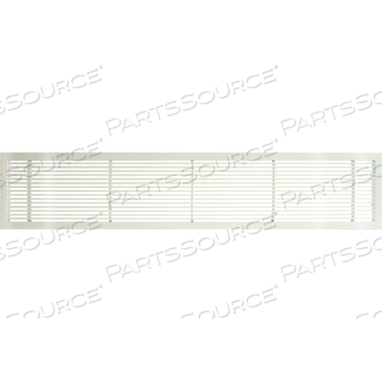AG10 SERIES 4" X 30" SOLID ALUM FIXED BAR SUPPLY/RETURN AIR VENT GRILLE, WHITE-GLOSS 