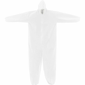 DISPOSABLE MICROPOROUS COVERALL ELASTIC WRISTS/ANKLES HOOD WHITE XL 25/CASE by Hubei Kangcheng Non-Woven Co.-Wuhan