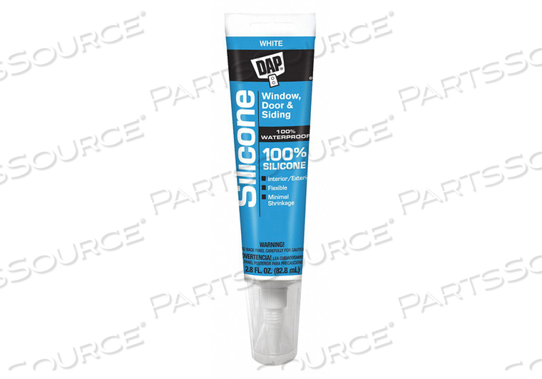 WHITE SEALANT, SILICONE, 2.8 OZ. TUBE by DAP Products Inc. WHITE SEALANT, SILICONE, 2.8 OZ. TUBE by DAP Products Inc.