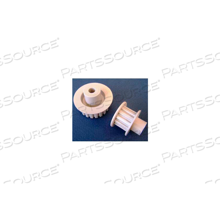 TIMING BELT PULLEYS 25MDF, ACETAL, DOUBLE FLANGE, 0.0816 PITCH, 25 TEETH 