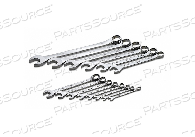 COMBO WRENCH SET CHROME 1/4-15/16 14 PC by SK Professional Tools COMBO WRENCH SET CHROME 1/4-15/16 14 PC by SK Professional Tools