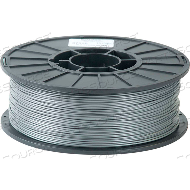 PREMIUM 3D PRINTER FILAMENT, PLA, 1 KG, 1.75 MM, SILVER by Toner Plastics