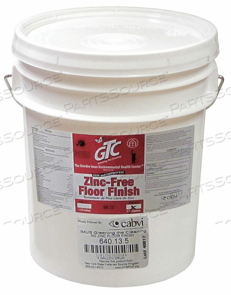 NO ZINC FLOOR FINISH 5 GAL. READY TO USE by Greening The Cleaning
