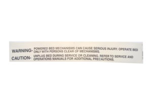 BED WARNING LABEL by Stryker Medical