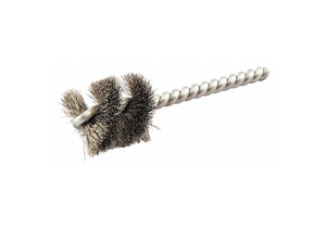 ROUND TUBE BRUSH, SINGLE STEM, CARBON STEEL, 1 IN DIA, 0.005 IN FILL DIA by Norton | Saint-Gobain Abrasives