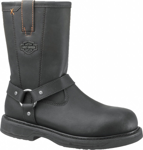 WELLINGTON BOOT 8 MEDIUM BLACK STEEL PR by Harley Davidson