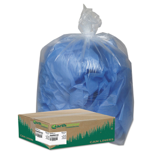 LINEAR LOW DENSITY CLEAR RECYCLED CAN LINERS, 33 GAL, 1.25 MIL, 33" X 39", CLEAR, 10 BAGS/ROLL, 10 ROLLS/CARTON by Earthsense