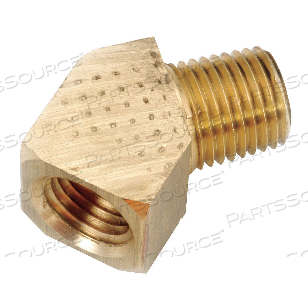 45° EXTRUDED STREET ELBOW, BRASS, 1/8 IN X 1/8 IN FITTING PIPE SIZE, MALE NPT X FEMALE NPT by Approved Vendor 45° EXTRUDED STREET ELBOW, BRASS, 1/8 IN X 1/8 IN FITTING PIPE SIZE, MALE NPT X FEMALE NPT by Approved Vendor
