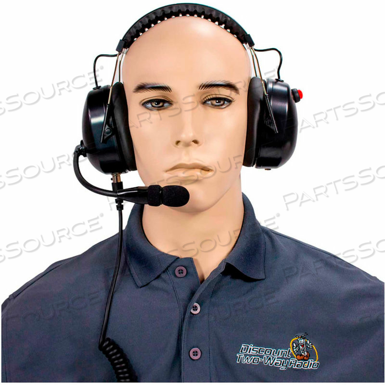 HIGH NOISE REDUCTION TWO-WAY RADIO HEADSET, OVER THE HEAD, DUAL MUFF by RCA