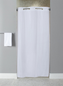 SHOWER CURTAIN WHITE 74 IN L 42 IN W by Hookless