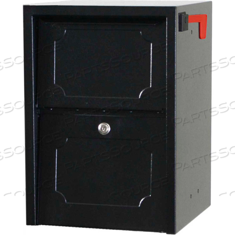 WEEKEND AWAY SECURE MAILBOX WITH VAULT DVJR0060 - FRONT ACCESS - BLACK by Dvault Company