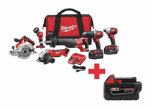 CORDLESS COMBINATION KIT 18.0V 6 TOOLS by Milwaukee Electric Tools