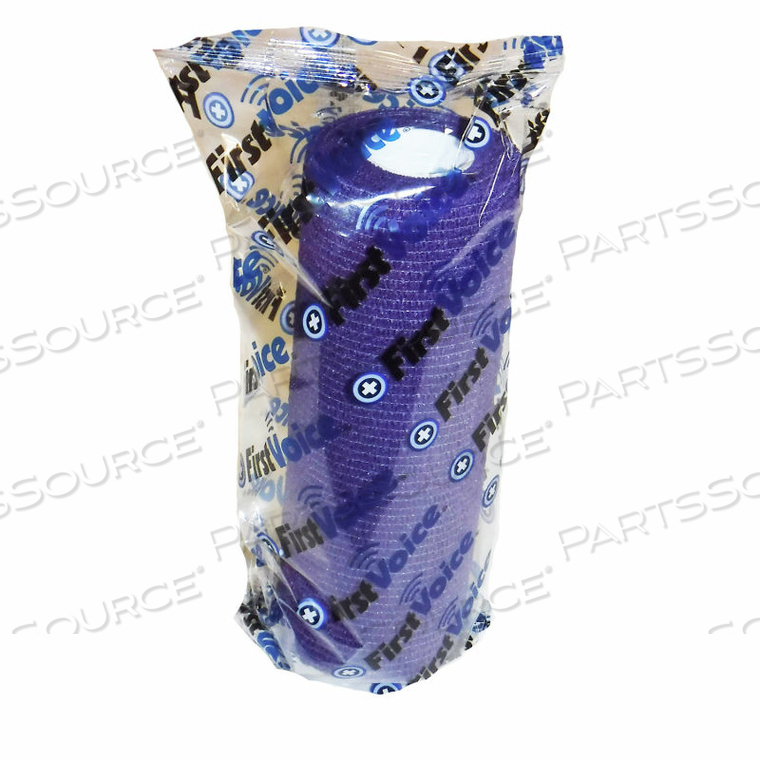 FIRST VOICE 5" X 5 YARDS SELF ADHESIVE BANDAGE, NON-LATEX, BRIGHT PINK, PACK OF 8 by First Voice