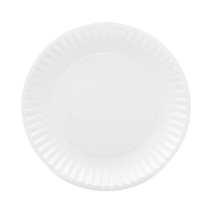 COATED PAPER PLATES, 9" DIA, WHITE, 100/PACK, 12 PACKS/CARTON by AJM Packaging Corporation