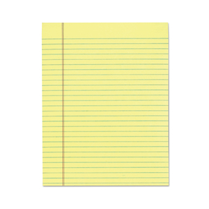 "THE LEGAL PAD" GLUE TOP PADS, WIDE/LEGAL RULE, 50 CANARY-YELLOW 8.5 X 11 SHEETS, 12/PACK by Tops