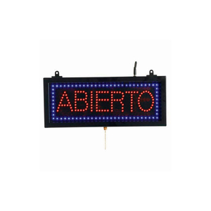 SMALL SPANISH LED SIGN ABIERTO (OPEN) - 16-1/8"W X 6-3/4"H by Aarco Products