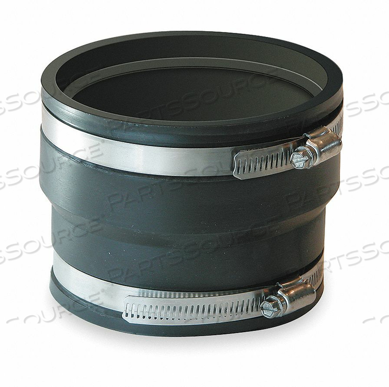 FLEXIBLE COUPLING, PVC, FOR 6 IN PIPE, 5 7/8 IN OVERALL LG, 2 CLAMPS INCLUDED by Fernco FLEXIBLE COUPLING, PVC, FOR 6 IN PIPE, 5 7/8 IN OVERALL LG, 2 CLAMPS INCLUDED by Fernco