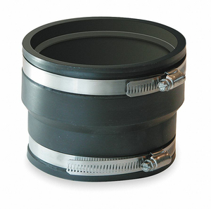 FLEXIBLE COUPLING, PVC, FOR 6 IN PIPE, 5 7/8 IN OVERALL LG, 2 CLAMPS INCLUDED by Fernco