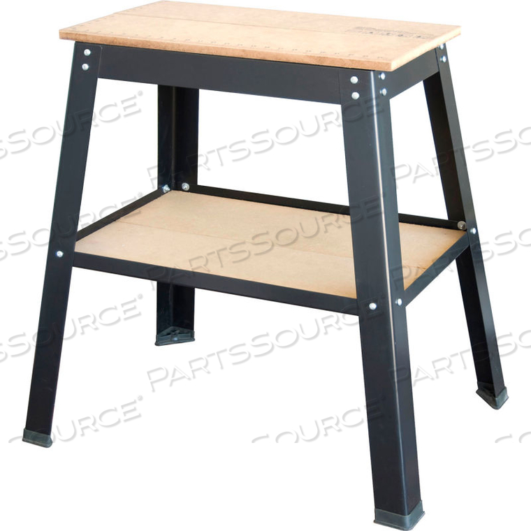 HTC TOOL TABLE WITH EXPANDABLE 14" X 25" MDF TOP 31" HEIGHT 