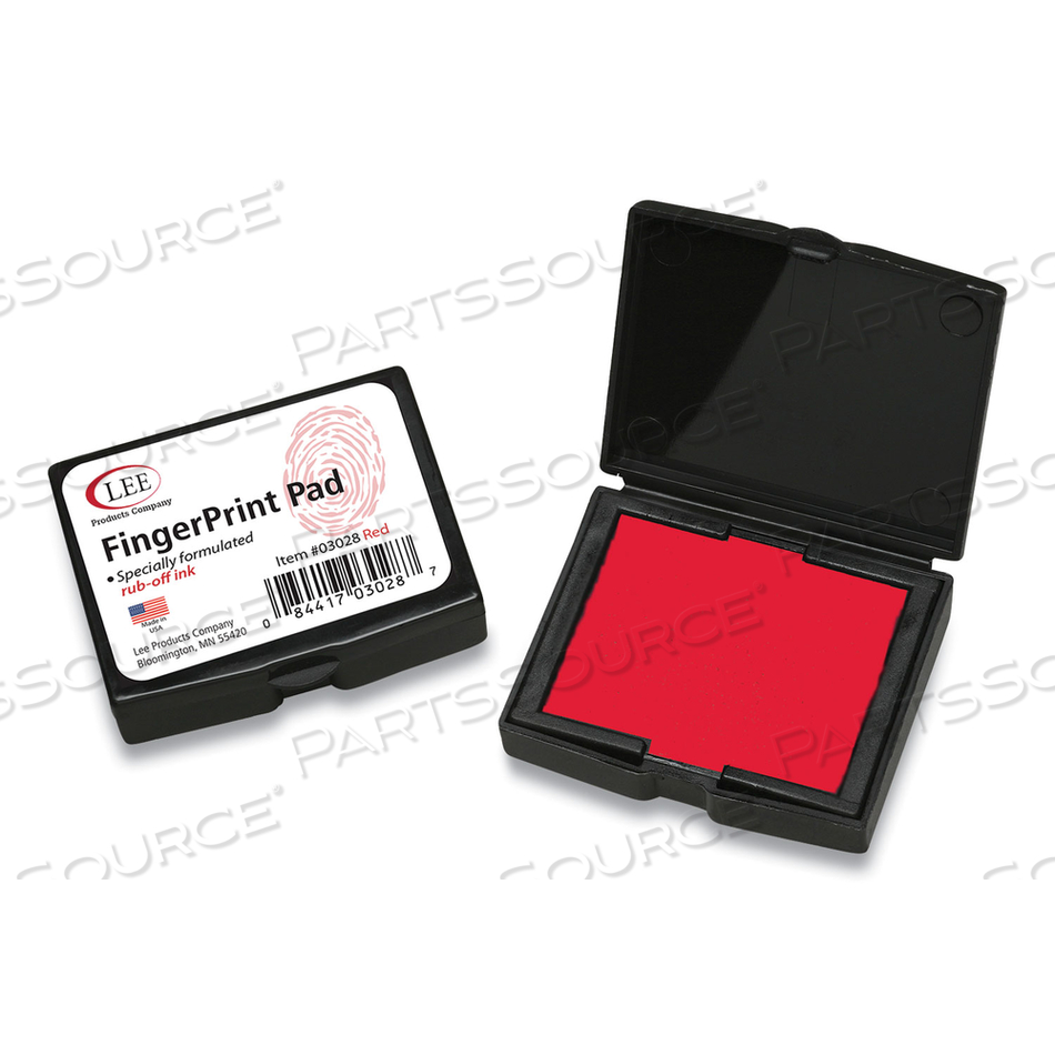 INKLESS FINGERPRINT PAD, 2.25" X 1.75", RED by Lee Products INKLESS FINGERPRINT PAD, 2.25" X 1.75", RED by Lee Products