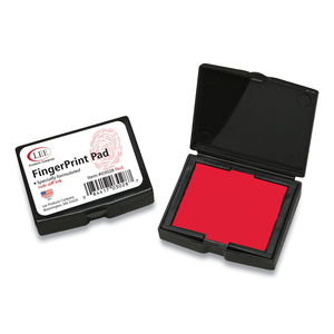 INKLESS FINGERPRINT PAD, 2.25" X 1.75", RED by Lee Products